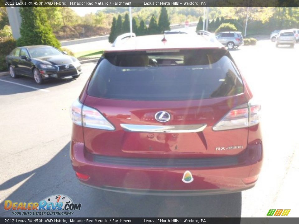 2012 Lexus RX 450h AWD Hybrid Matador Red Metallic / Parchment Photo #6