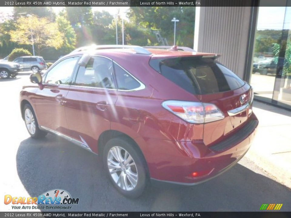 2012 Lexus RX 450h AWD Hybrid Matador Red Metallic / Parchment Photo #7