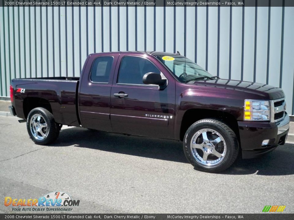 2008 Chevrolet Silverado 1500 LT Extended Cab 4x4 Dark Cherry Metallic / Ebony Photo #1