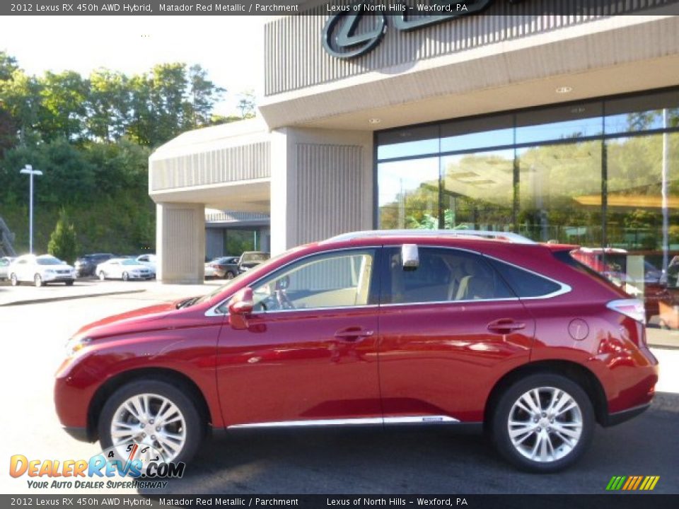 2012 Lexus RX 450h AWD Hybrid Matador Red Metallic / Parchment Photo #8
