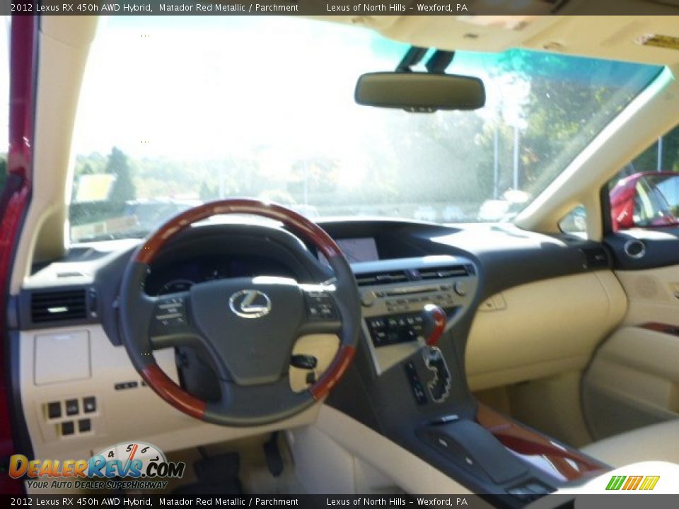 2012 Lexus RX 450h AWD Hybrid Matador Red Metallic / Parchment Photo #12
