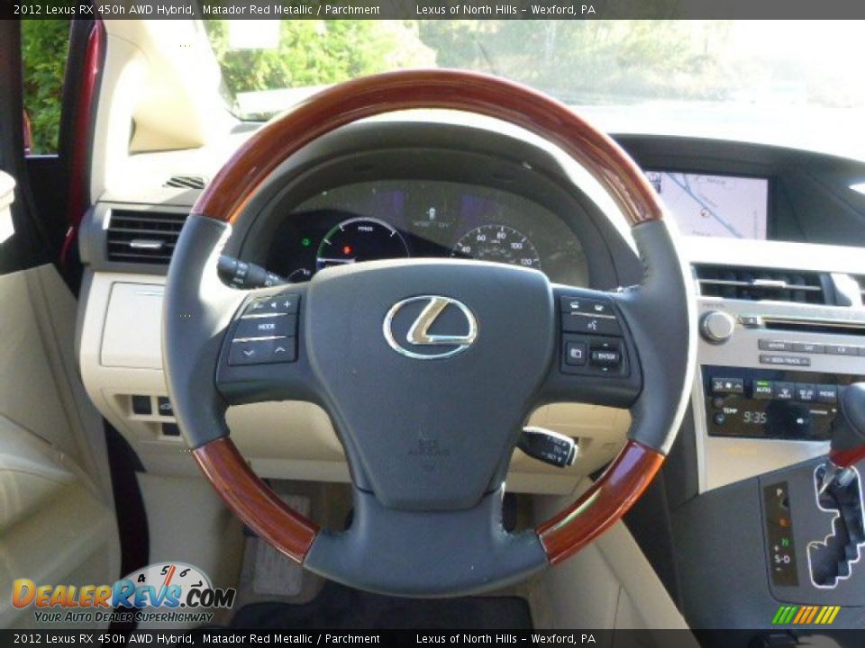 2012 Lexus RX 450h AWD Hybrid Matador Red Metallic / Parchment Photo #18