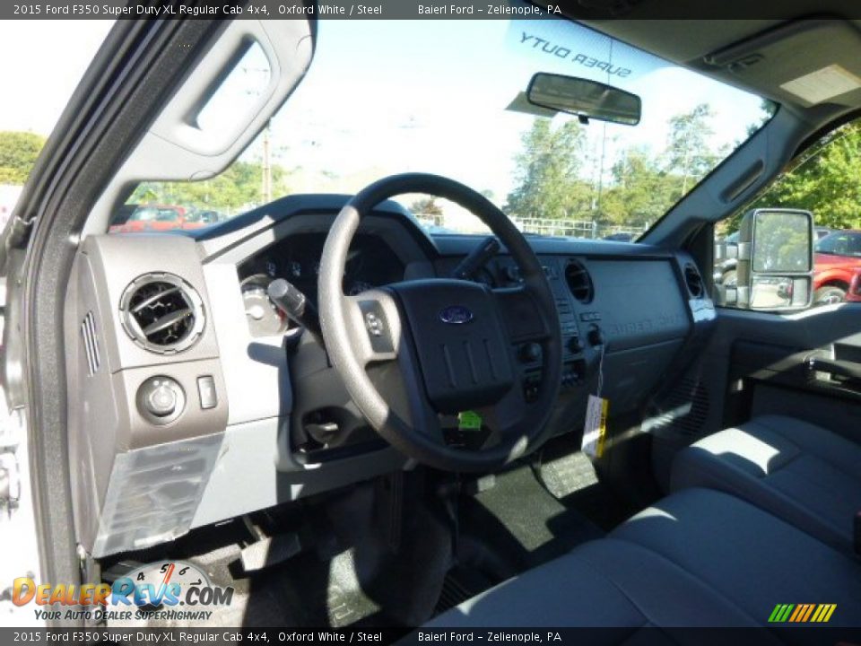 2015 Ford F350 Super Duty XL Regular Cab 4x4 Oxford White / Steel Photo #12
