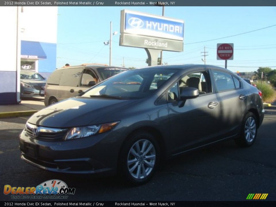 2012 Honda Civic EX Sedan Polished Metal Metallic / Gray Photo #1