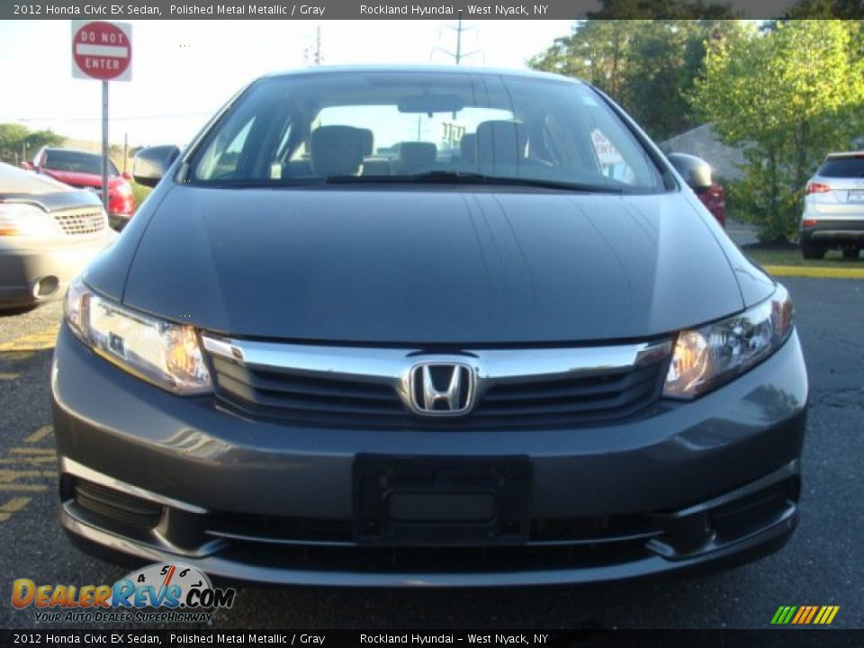 2012 Honda Civic EX Sedan Polished Metal Metallic / Gray Photo #2