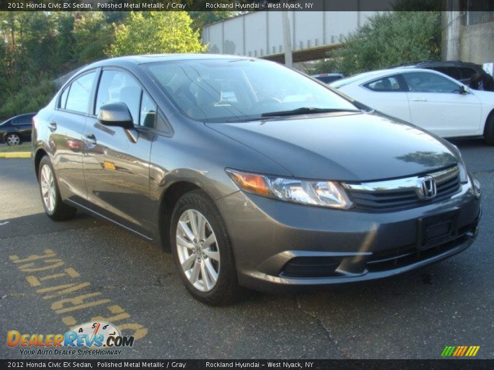 2012 Honda Civic EX Sedan Polished Metal Metallic / Gray Photo #3
