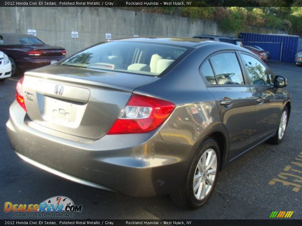 2012 Honda Civic EX Sedan Polished Metal Metallic / Gray Photo #4