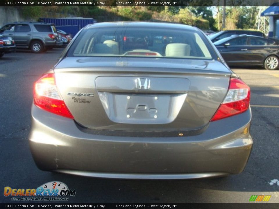 2012 Honda Civic EX Sedan Polished Metal Metallic / Gray Photo #5