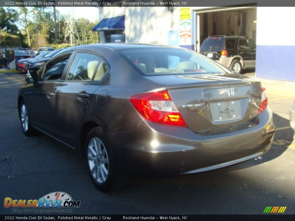 2012 Honda Civic EX Sedan Polished Metal Metallic / Gray Photo #6