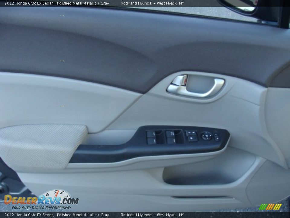 2012 Honda Civic EX Sedan Polished Metal Metallic / Gray Photo #7