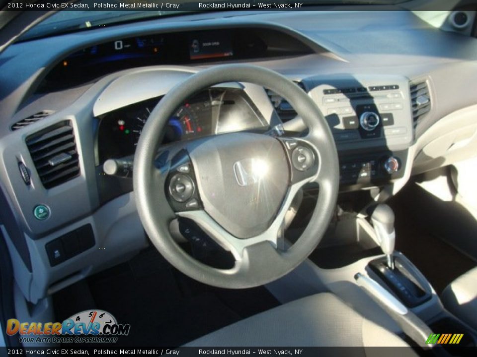 2012 Honda Civic EX Sedan Polished Metal Metallic / Gray Photo #9