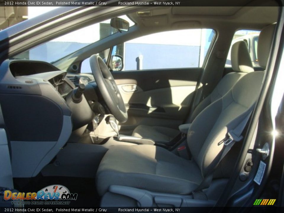 2012 Honda Civic EX Sedan Polished Metal Metallic / Gray Photo #10