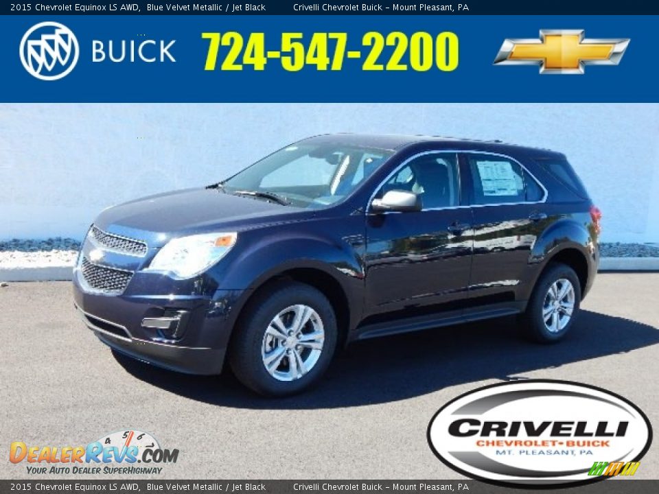 2015 Chevrolet Equinox LS AWD Blue Velvet Metallic / Jet Black Photo #1