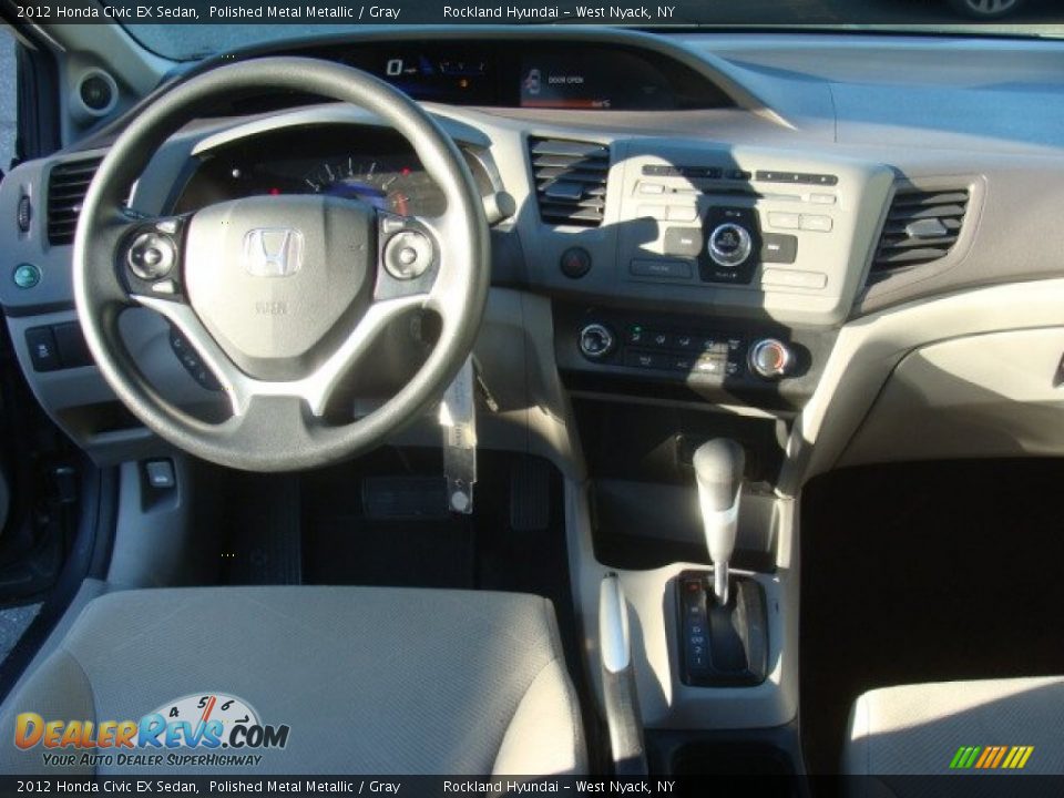 2012 Honda Civic EX Sedan Polished Metal Metallic / Gray Photo #12