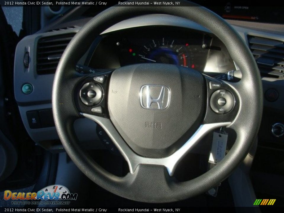 2012 Honda Civic EX Sedan Polished Metal Metallic / Gray Photo #14