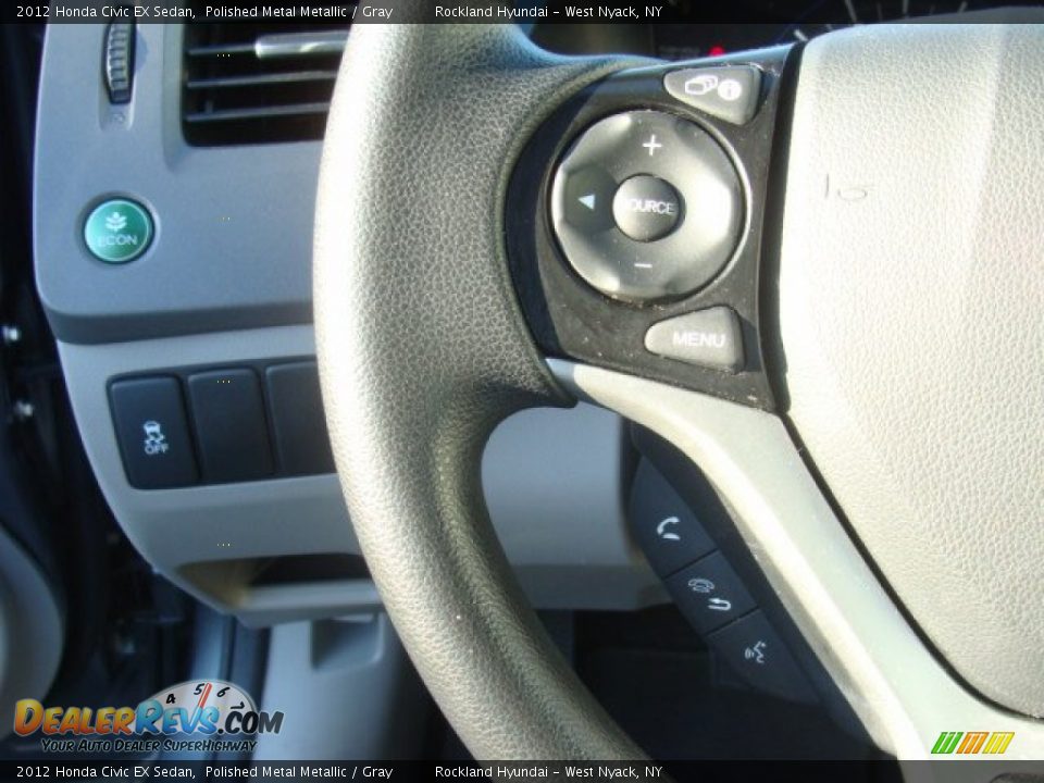 2012 Honda Civic EX Sedan Polished Metal Metallic / Gray Photo #15