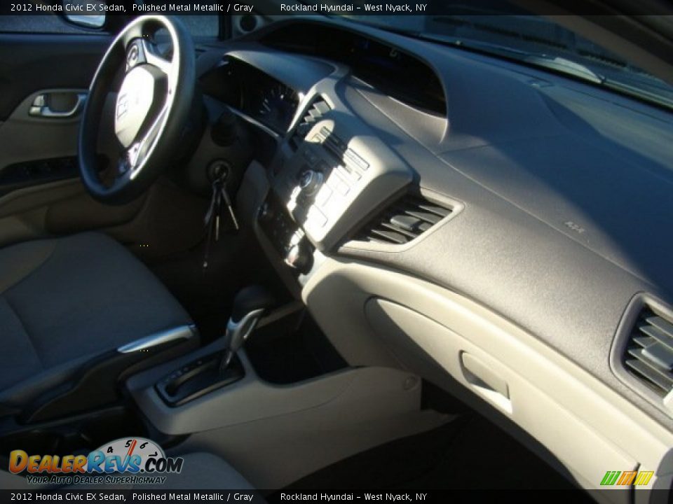 2012 Honda Civic EX Sedan Polished Metal Metallic / Gray Photo #25