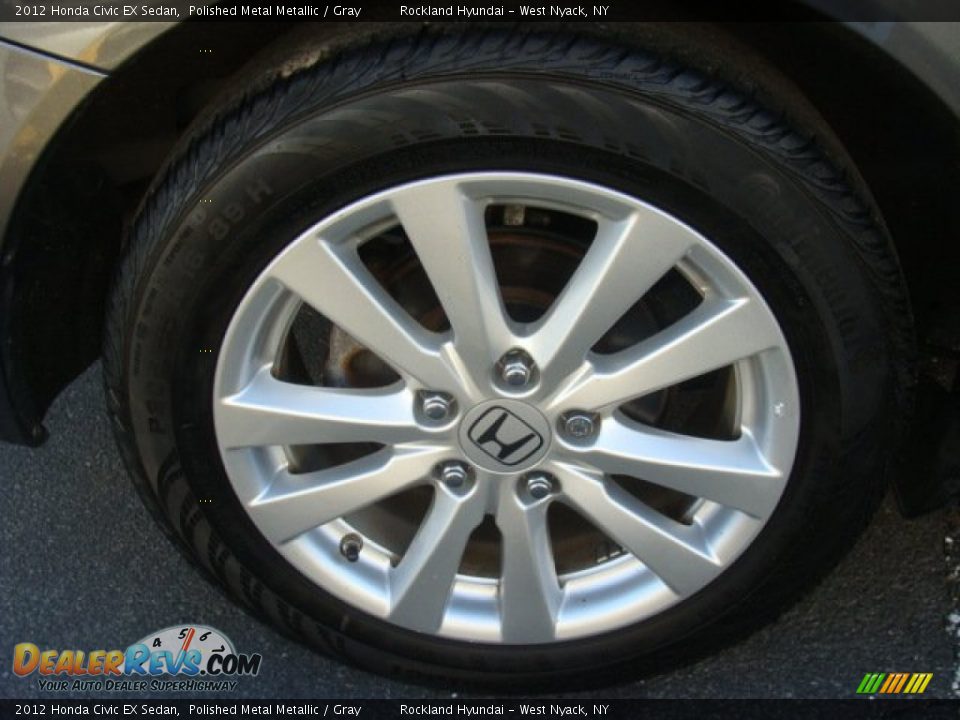 2012 Honda Civic EX Sedan Polished Metal Metallic / Gray Photo #27