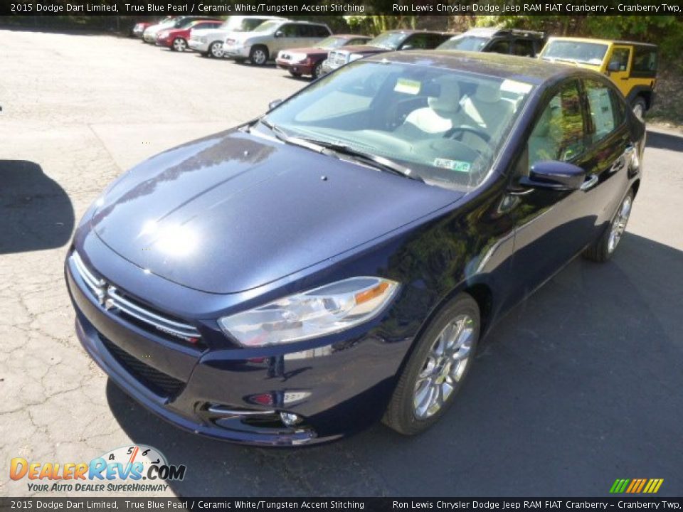 2015 Dodge Dart Limited True Blue Pearl / Ceramic White/Tungsten Accent Stitching Photo #2