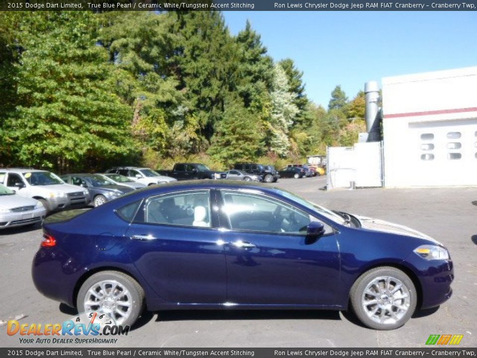 2015 Dodge Dart Limited True Blue Pearl / Ceramic White/Tungsten Accent Stitching Photo #5