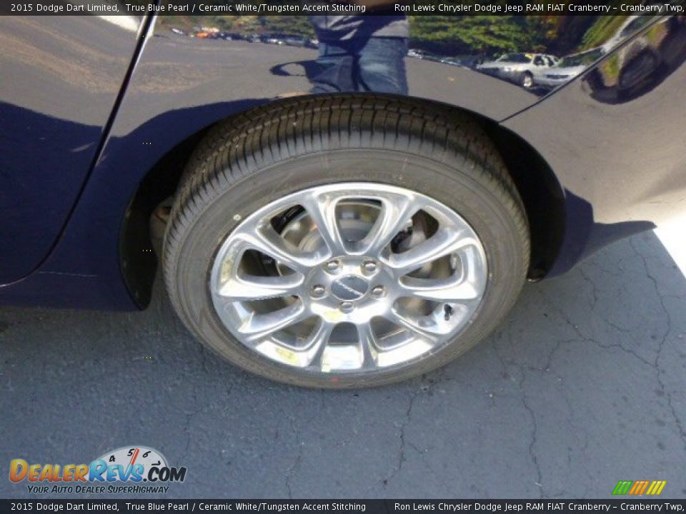 2015 Dodge Dart Limited True Blue Pearl / Ceramic White/Tungsten Accent Stitching Photo #9