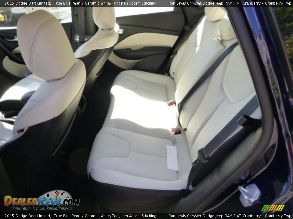2015 Dodge Dart Limited True Blue Pearl / Ceramic White/Tungsten Accent Stitching Photo #12