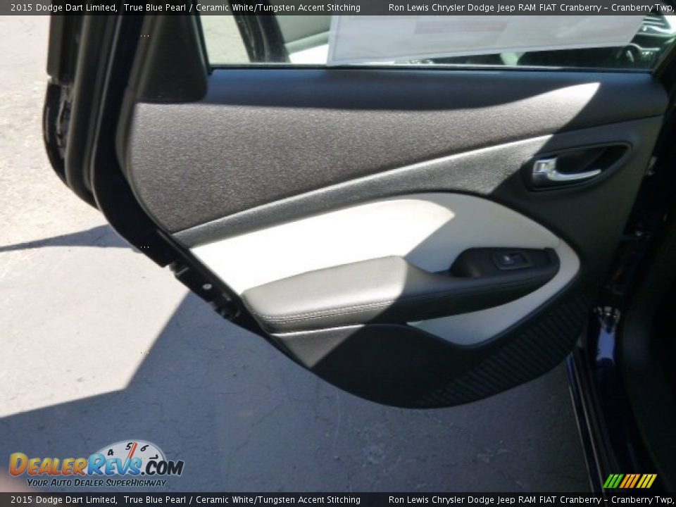 2015 Dodge Dart Limited True Blue Pearl / Ceramic White/Tungsten Accent Stitching Photo #13