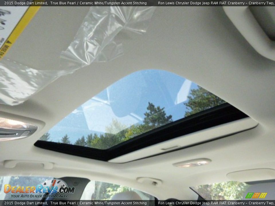 2015 Dodge Dart Limited True Blue Pearl / Ceramic White/Tungsten Accent Stitching Photo #15