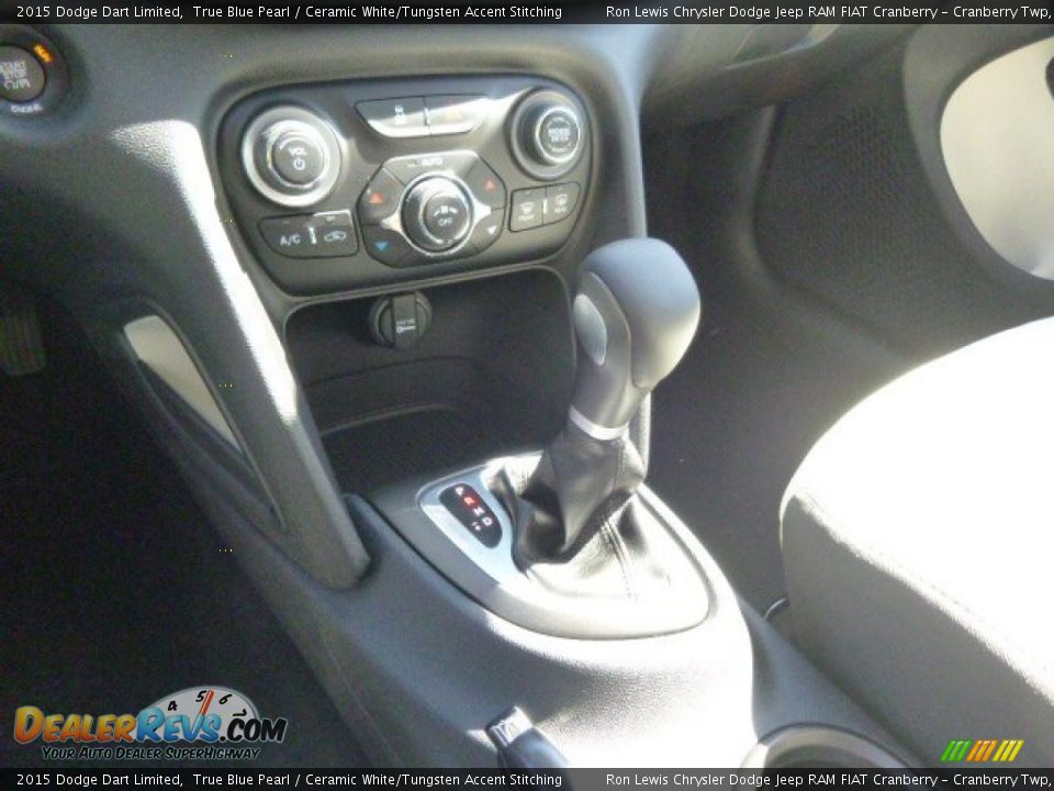 2015 Dodge Dart Limited True Blue Pearl / Ceramic White/Tungsten Accent Stitching Photo #18