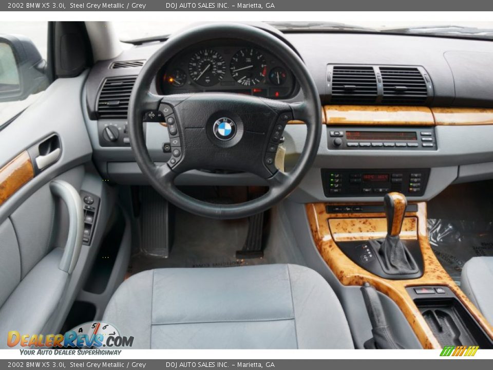 2002 BMW X5 3.0i Steel Grey Metallic / Grey Photo #10