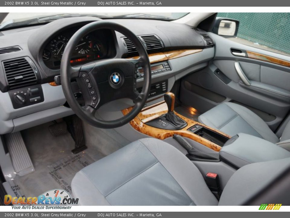 2002 BMW X5 3.0i Steel Grey Metallic / Grey Photo #12