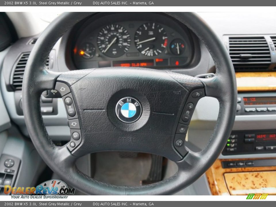 2002 BMW X5 3.0i Steel Grey Metallic / Grey Photo #19