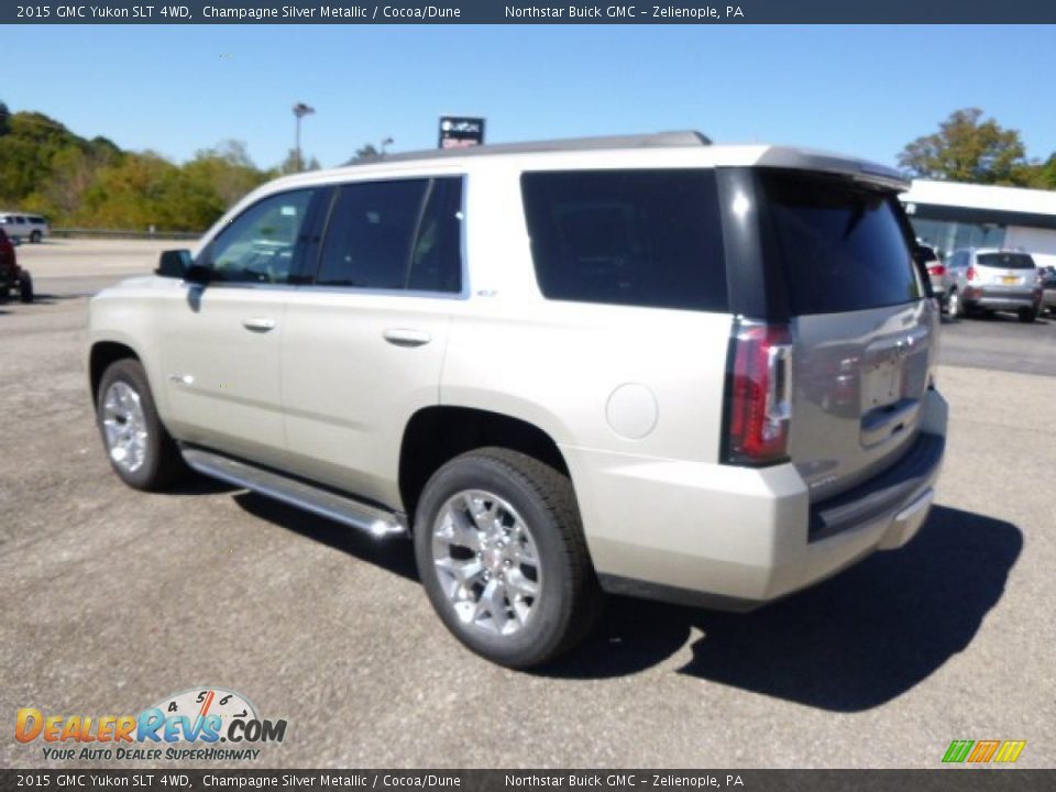 2015 GMC Yukon SLT 4WD Champagne Silver Metallic / Cocoa/Dune Photo #7