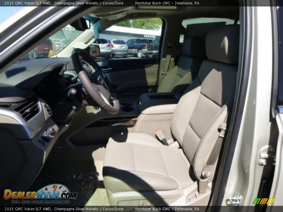 2015 GMC Yukon SLT 4WD Champagne Silver Metallic / Cocoa/Dune Photo #10