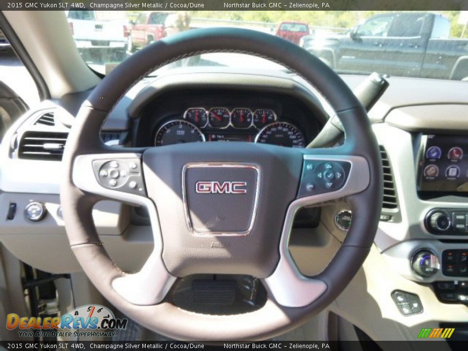 2015 GMC Yukon SLT 4WD Champagne Silver Metallic / Cocoa/Dune Photo #19