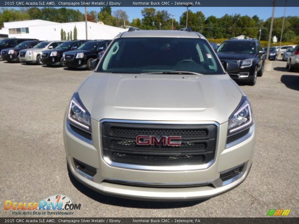 2015 GMC Acadia SLE AWD Champagne Silver Metallic / Ebony Photo #2