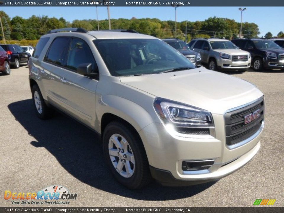 2015 GMC Acadia SLE AWD Champagne Silver Metallic / Ebony Photo #3