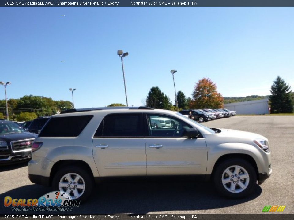 2015 GMC Acadia SLE AWD Champagne Silver Metallic / Ebony Photo #4