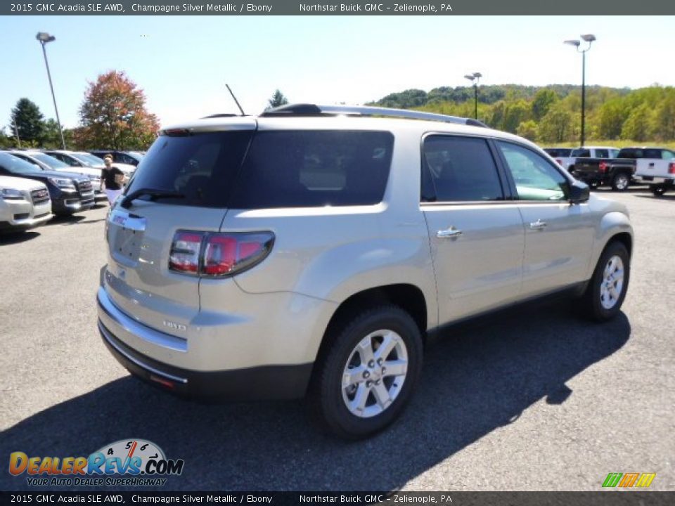 2015 GMC Acadia SLE AWD Champagne Silver Metallic / Ebony Photo #5