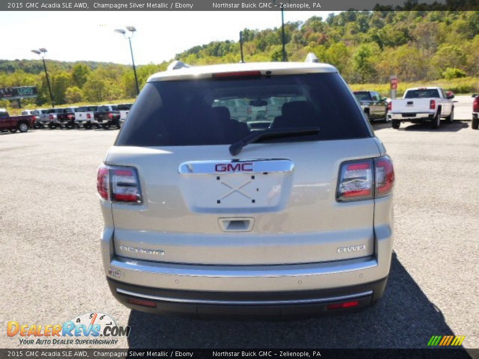 2015 GMC Acadia SLE AWD Champagne Silver Metallic / Ebony Photo #6