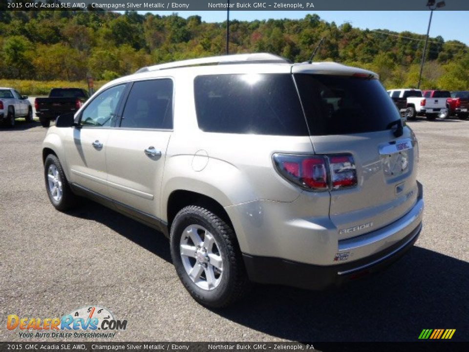 2015 GMC Acadia SLE AWD Champagne Silver Metallic / Ebony Photo #7