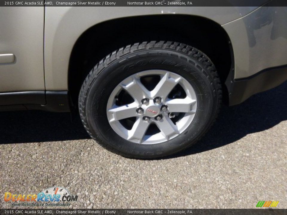 2015 GMC Acadia SLE AWD Champagne Silver Metallic / Ebony Photo #9