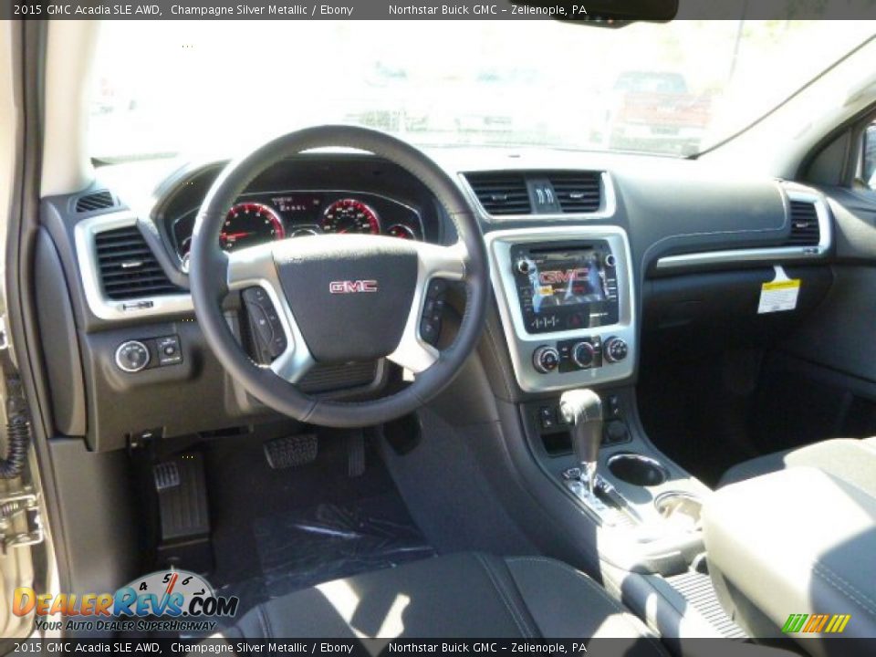 2015 GMC Acadia SLE AWD Champagne Silver Metallic / Ebony Photo #13