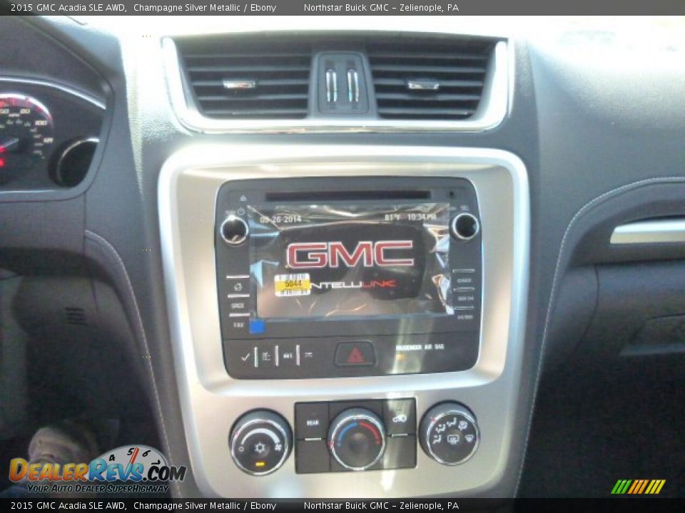 2015 GMC Acadia SLE AWD Champagne Silver Metallic / Ebony Photo #14