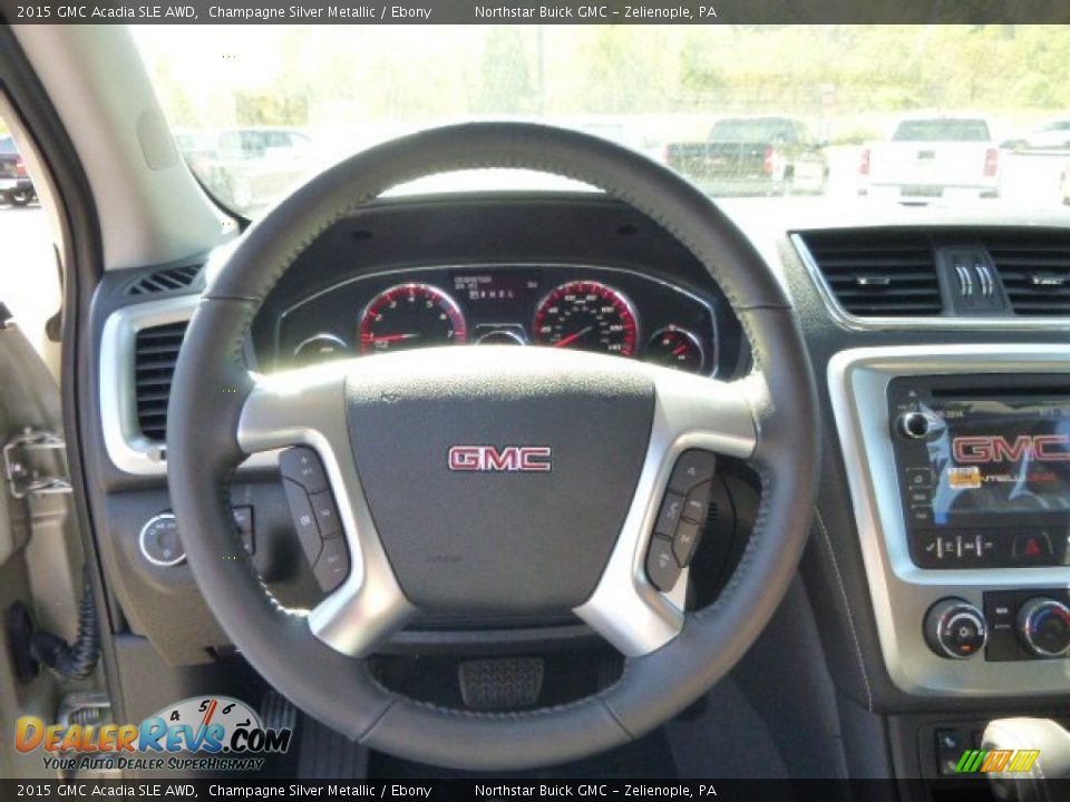 2015 GMC Acadia SLE AWD Champagne Silver Metallic / Ebony Photo #18