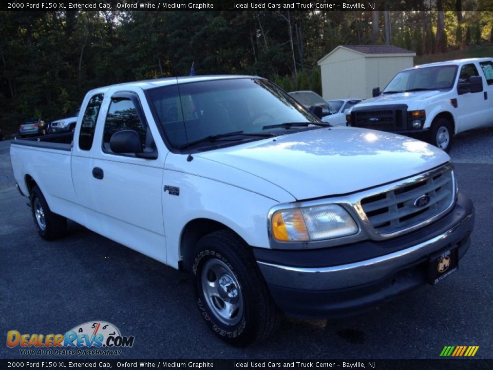 2000 Ford F150 XL Extended Cab Oxford White / Medium Graphite Photo #6