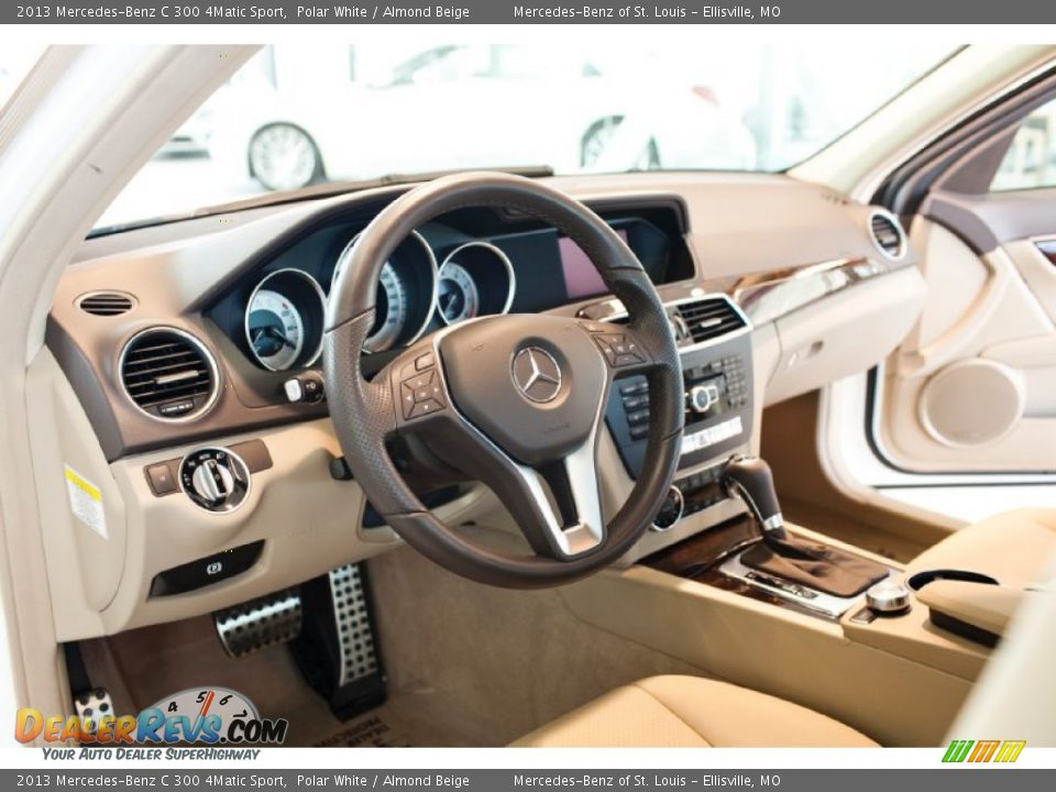 2013 Mercedes-Benz C 300 4Matic Sport Polar White / Almond Beige Photo #19