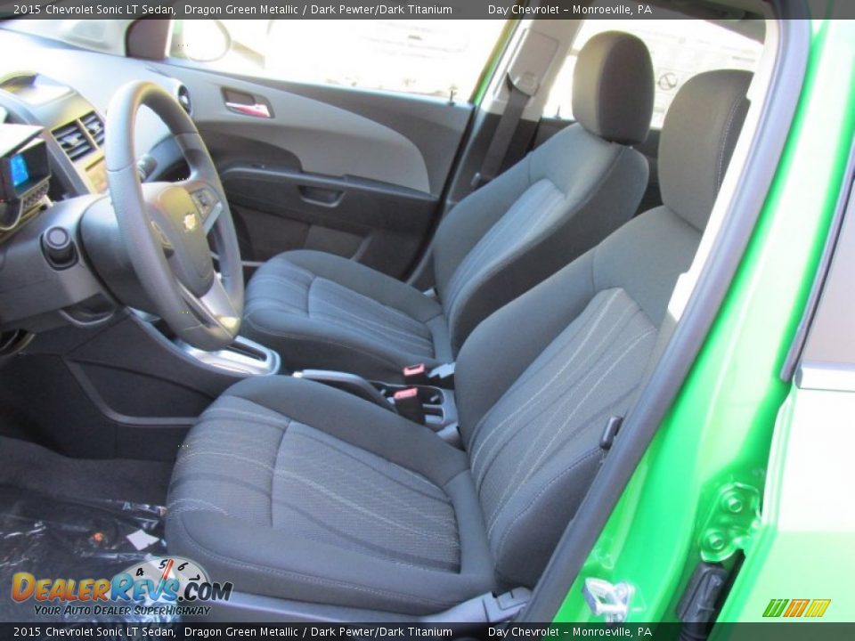 2015 Chevrolet Sonic LT Sedan Dragon Green Metallic / Dark Pewter/Dark Titanium Photo #11