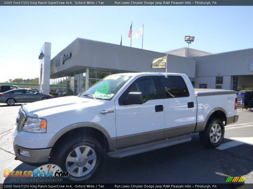 2005 Ford F150 King Ranch SuperCrew 4x4 Oxford White / Tan Photo #1