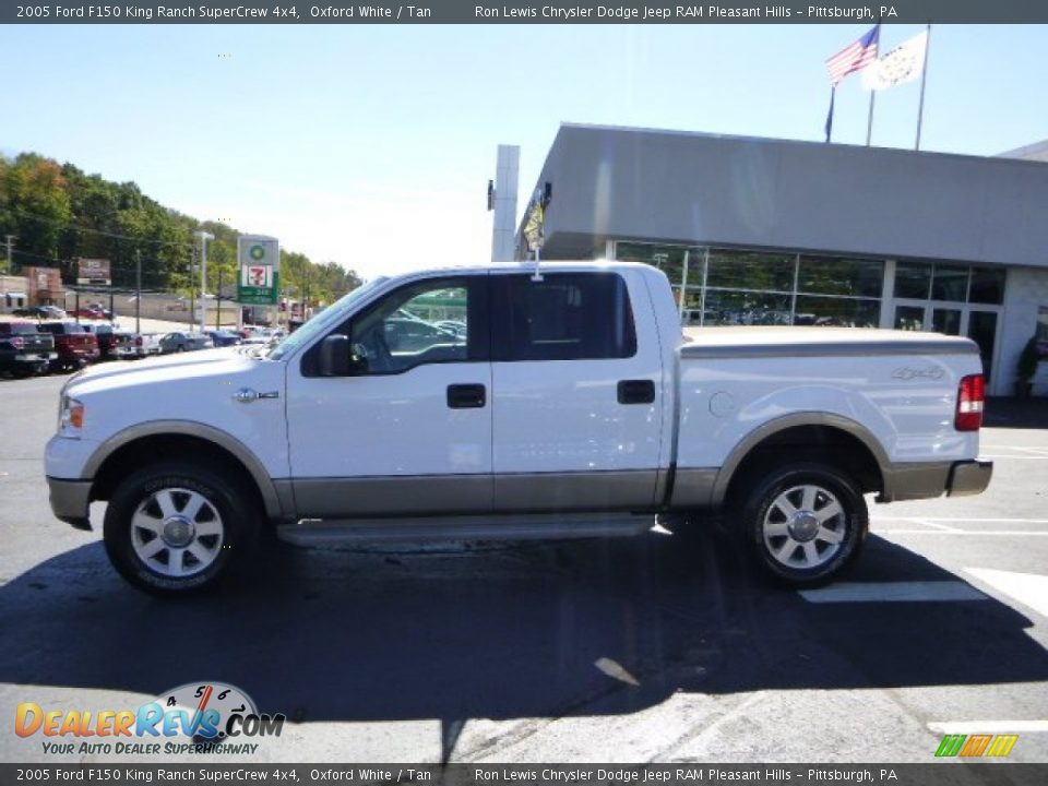 2005 Ford F150 King Ranch SuperCrew 4x4 Oxford White / Tan Photo #2